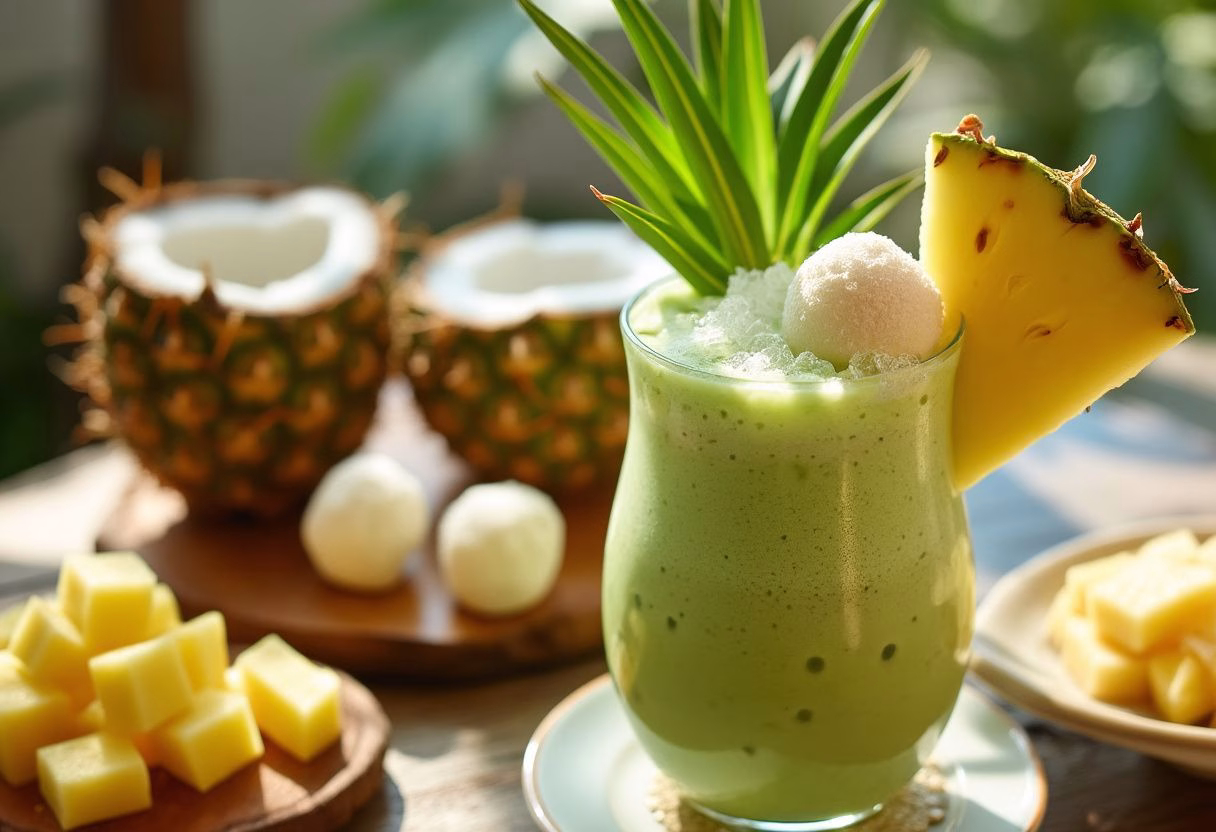 Cocktail matcha colada