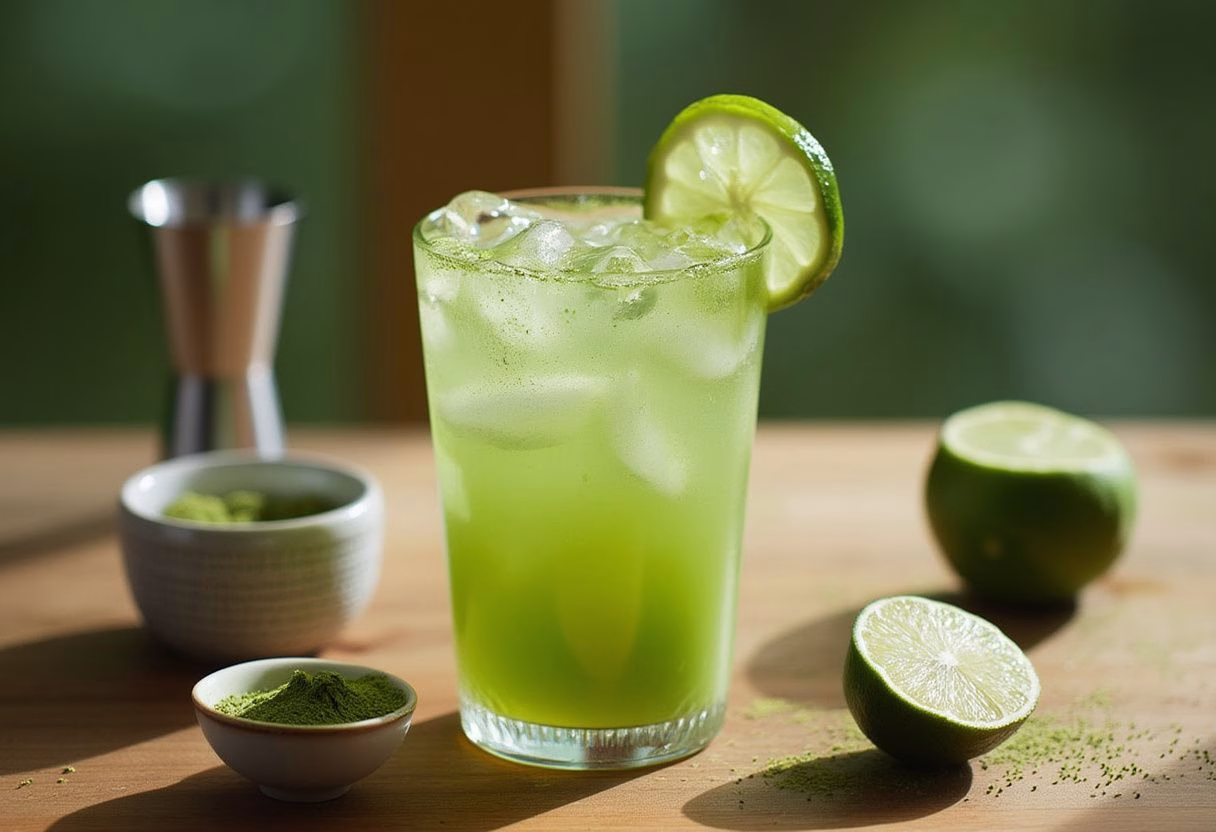 Cocktail Matcha Fizz